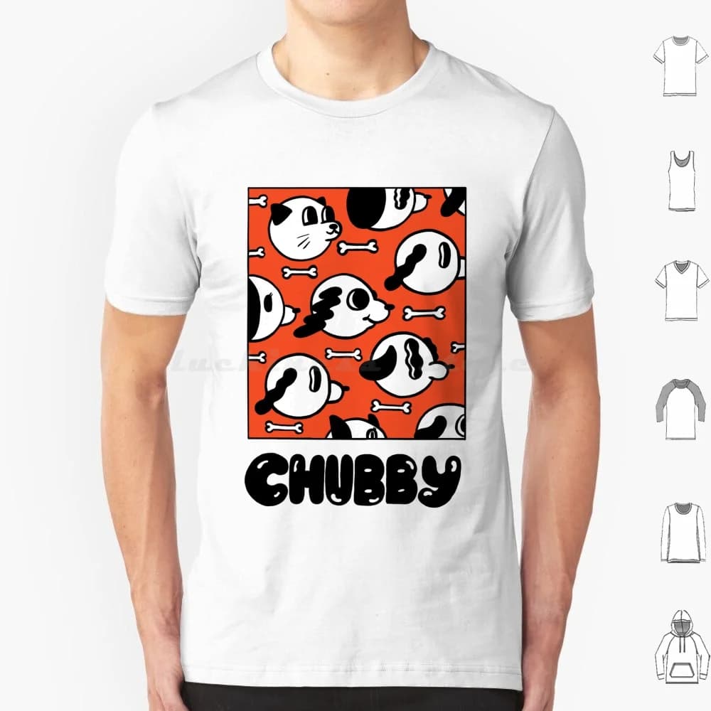 Maglietta paffuta 6xl Cotone Cool Tee Cucciolo paffuto Gattino Criceto Talpa Ratto Gatto Cane Pup Pupper Doggo Carino Bold Naive Semplice Fresco