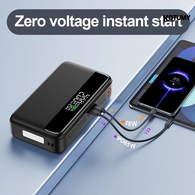 Multifunction Fast Charge Car Booster Tire Inflator with LED