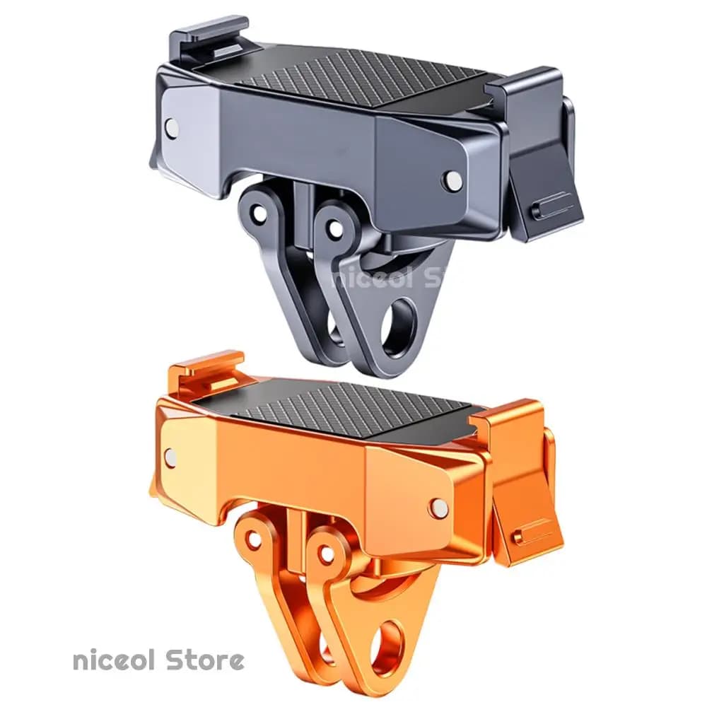 For DJI Osmo Action camera, magnetic mounting plate with 1/4 inch thread and folding connector, quick release aluminum base, anti-slip