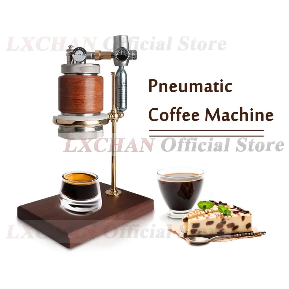 Macchina per caffè espresso pneumatica Hui PEC 58MM Macchina per caffè espresso portatile in acciaio inossidabile con supporto per casa e campeggio