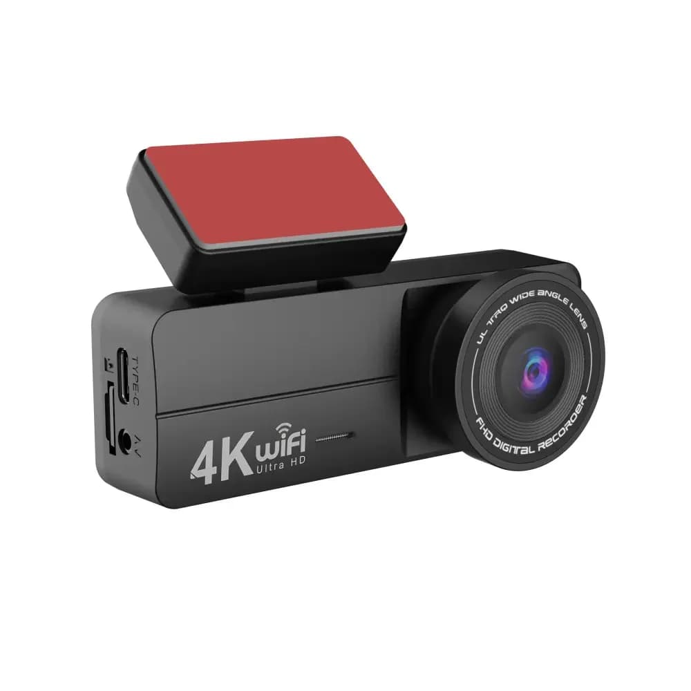 HONGTONG Dash Cam 4K GPS to Double Front and Rear lens, Monitoring Parking 24H with Wifi, DVR Black Box, Loop Registration, Night Vision