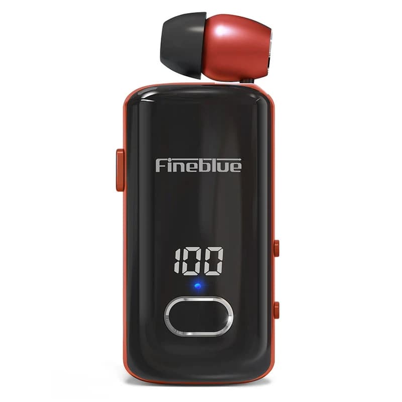 Cuffie wireless Fineblue F580 Lavalier Cuffie Bluetooth 5.3 con microfono Display di alimentazione Auricolari Interferenze di rumore gratuite