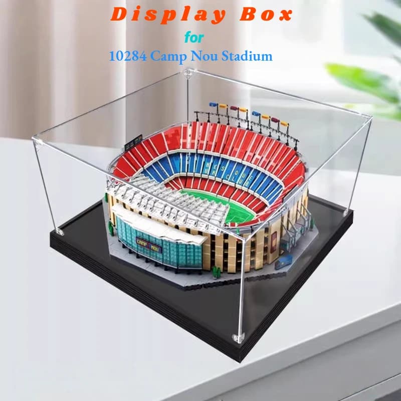 3mm Dustproof Display Box for lego 10284 Barcelona Camp Nou Stadium Display Case Storage Box Organizer(Lego Set not Included