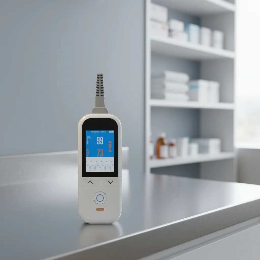 Portable Medical Pulse Oximeter Rechargeable for Adults, Children and Veterinary Use, Cardiac Frequency Monitoring