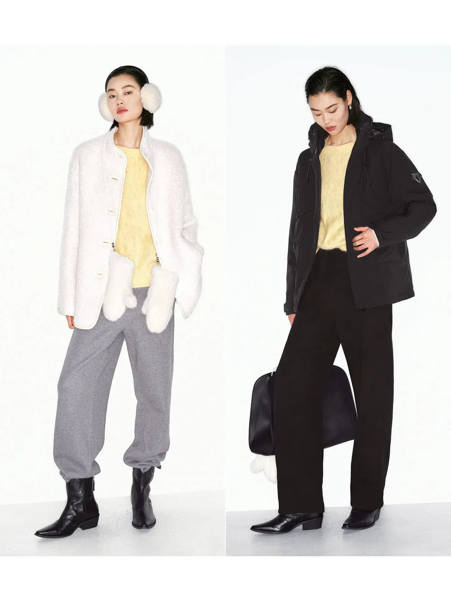 Wind Home Warm Fce Thi Winter Leggings Knife Pantaloni casual con vita elastica e gamba dritta in misto poliestere e cotone KZ259