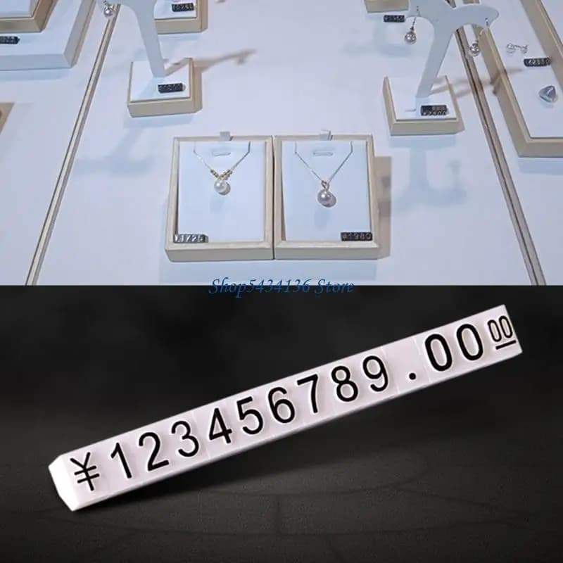 H7ED 10 pezzi combinati blocchi etichette prezzo numerici regolabili cartellini per orologio