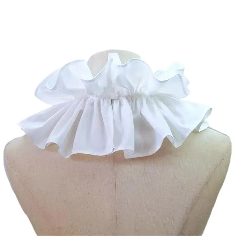 Victorian Ruffled Collar Elegant Sweet Girls Blouse Collar Elegant Lapel Shawl