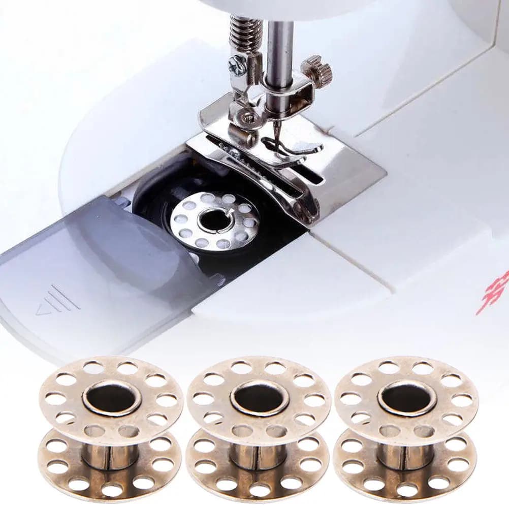 25Pcs Iron Sewing Machine Bobbins Set Empty Spools Storage Box Domestic Thread Organizer Holder Sewing Machine Spool