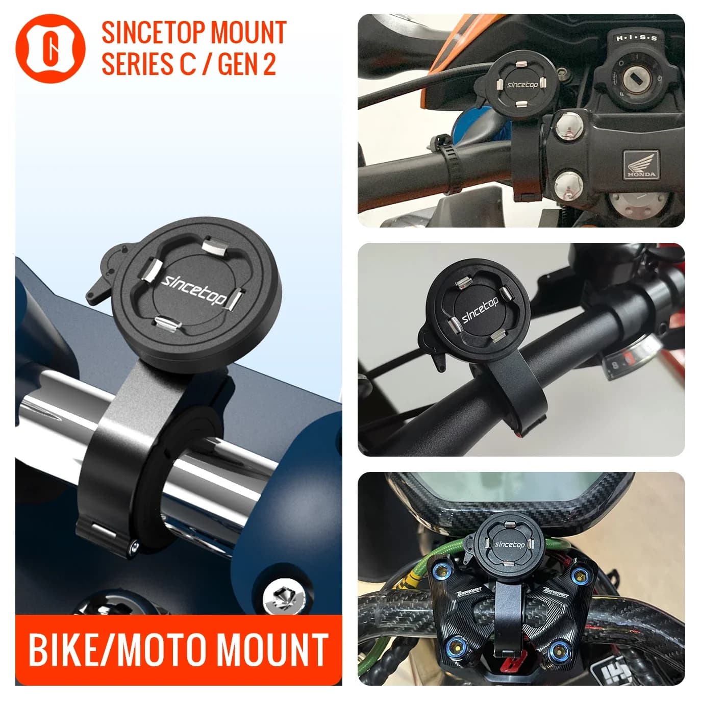 Supporto per telefono per moto Supporto per staffa per navigatore Supporto per manubrio per bicicletta per bici da moto per Yamaha Harley Kawasaki Mobile Grip