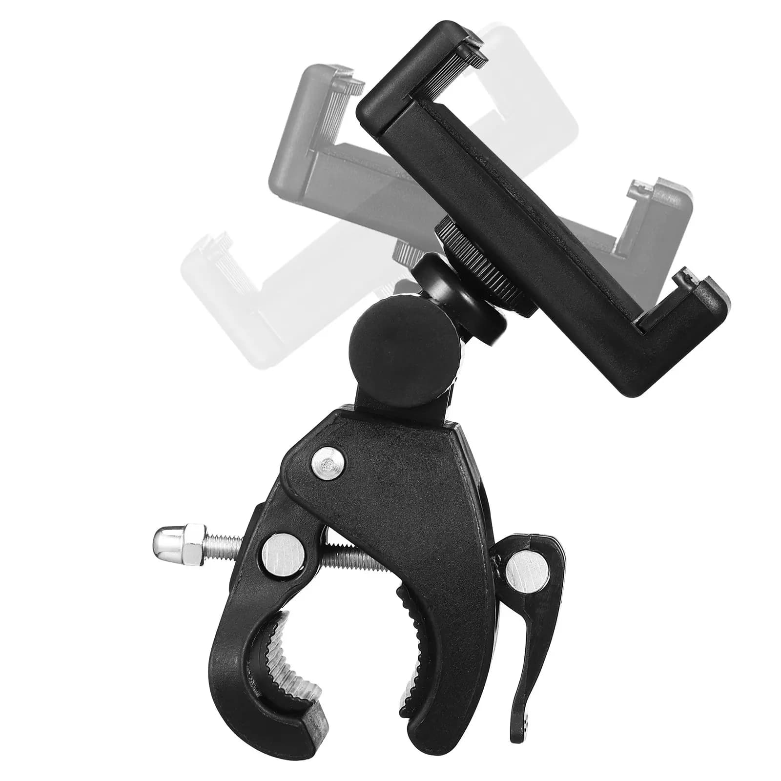 Supporto Regolabile per Microfono con Clip per Telefono e Tablet, per Microfoni Radio e Chitarre, Supporto Rotante per Cellulare