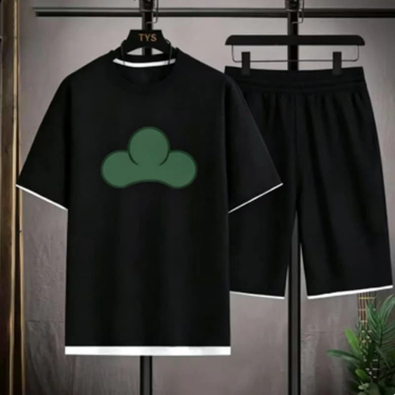 Completo Sportivo Estivo da Uomo 2026: T-Shirt Casual + Pantaloncini in Tessuto Waffle Tinta Unita, Set Due Pezzi con Maniche Corte, Tuta Sportiva Comoda