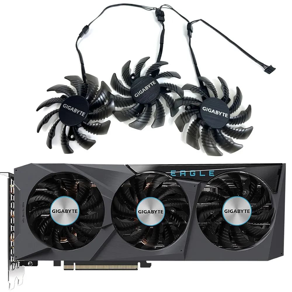 3FAN 78MM muslimact128010su RX 6600XT EAGLE GPU FAN, per Gigabyte RX 6700XT, RX 6600XT, RX 6600 EAGLE ventola di raffreddamento della scheda Video