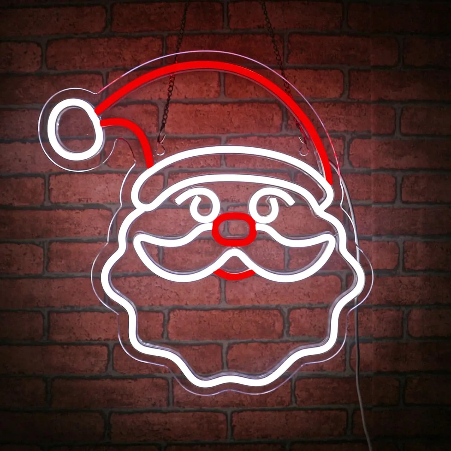 Natale Babbo Natale Insegna al neon USB dimmerabile LED Neon Lgiht per Party Bar Ufficio Finestra della stanza Decorazione della casa Regalo Natale Lgiht