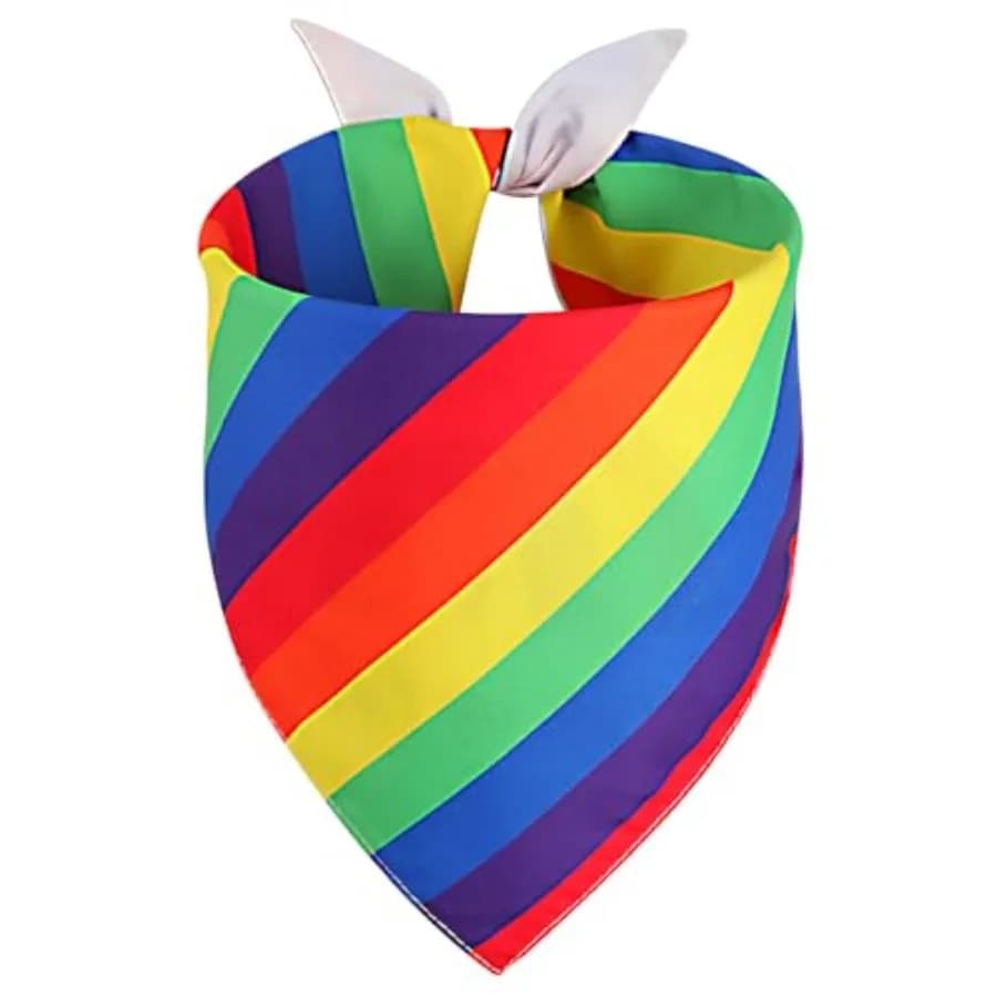 Sciarpa Pride Dog Banda 1 pezzo per Cuccioli e Cane, Colorata, Resistente, Triangolare, Reversibile