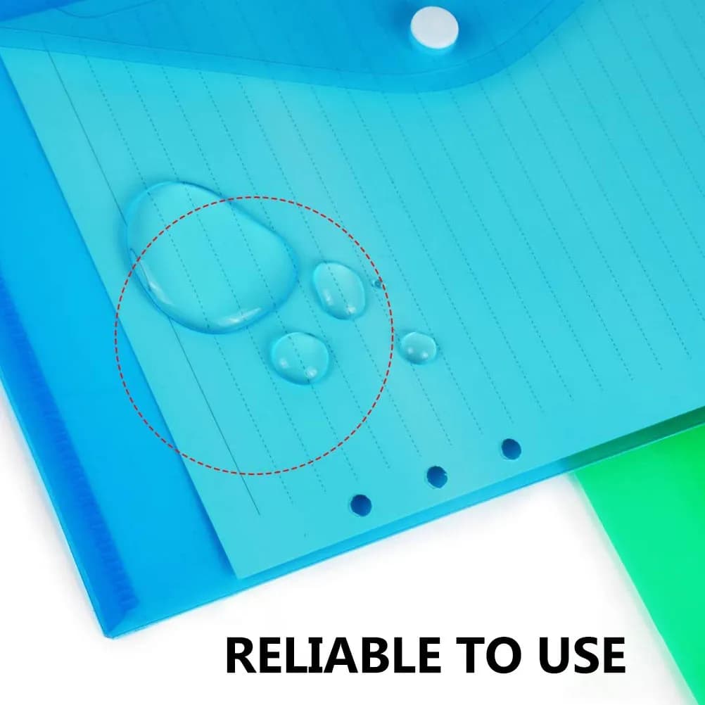 12 buste portadocumenti colorate A4 in plastica, trasparenti, per archiviazione e organizzazione documenti, ideali per ufficio e scuola