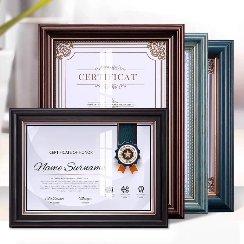 Certificato dell'Onore Certificato del Premio Potenza del Avvocato Cornice per la visualizzazione delle licenze aziendali Cornice A3 Cornice personalizzata