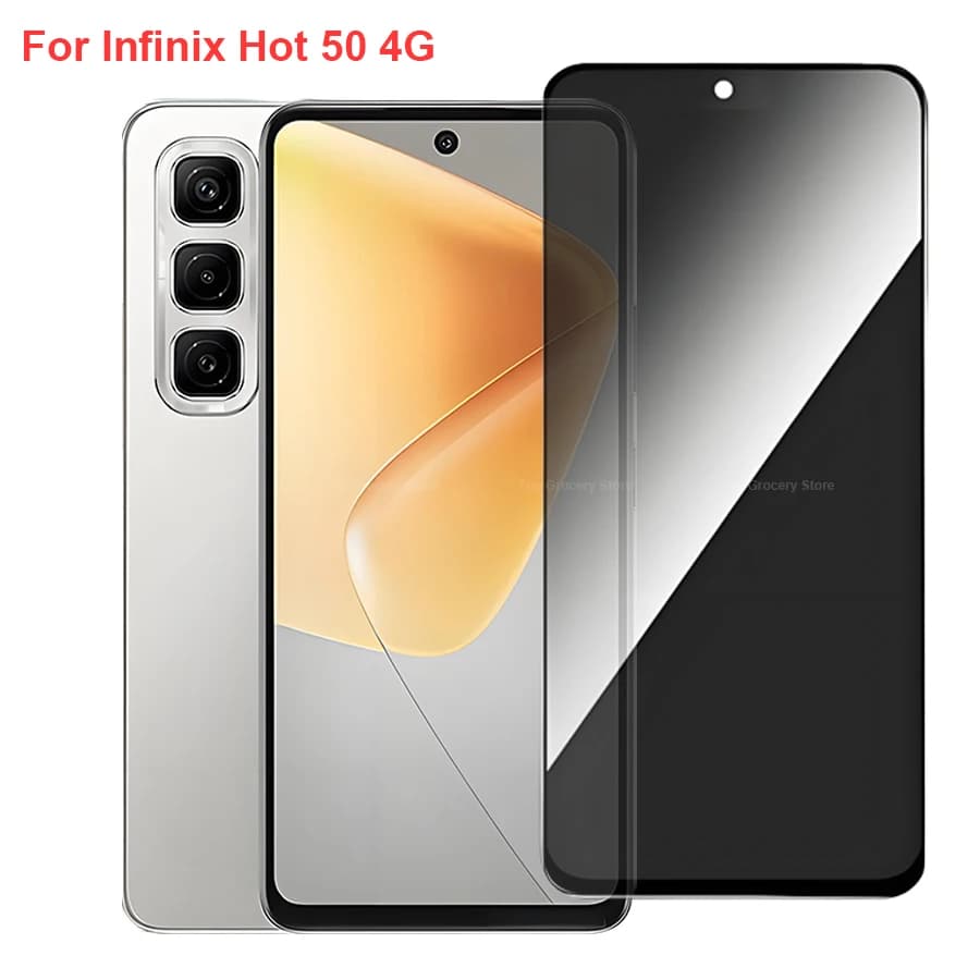 For Infinix Hot 50 4G X6882 Anti Spy Privacy Tempered Glass Screen Protector Compatible For Infinix Hot50 4G Phone Film