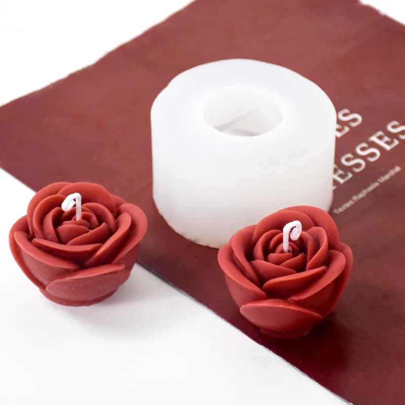 Beauty Valentine's Day Flower Aromatherapy Candle Silicone Mould Tea Drop Necklace Decoration Cake Decor Decorating Kit for Candle Making