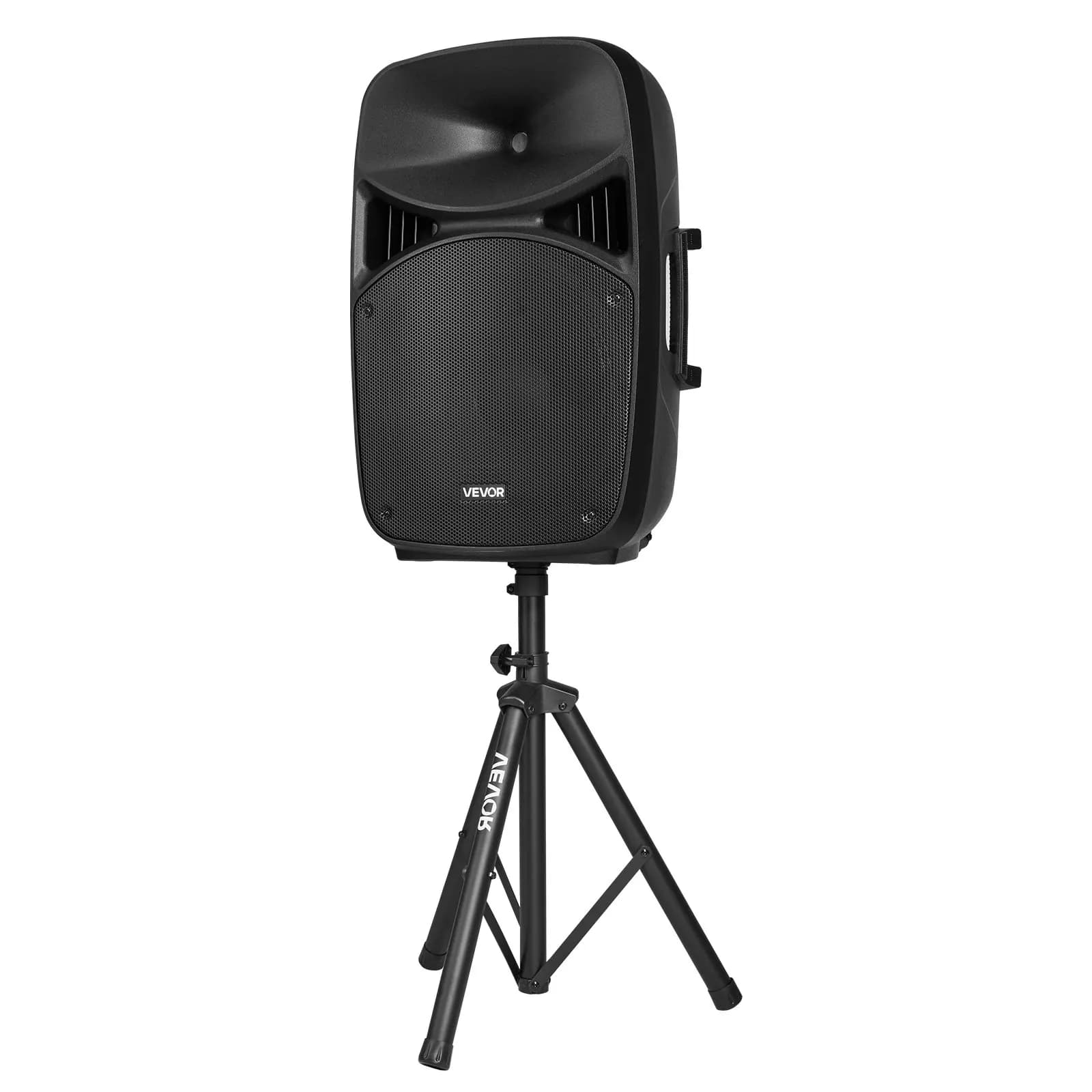Portable PA system with 2 15-inch speakers, 2000W mixer, Bluetooth and microphone for DJs and parties