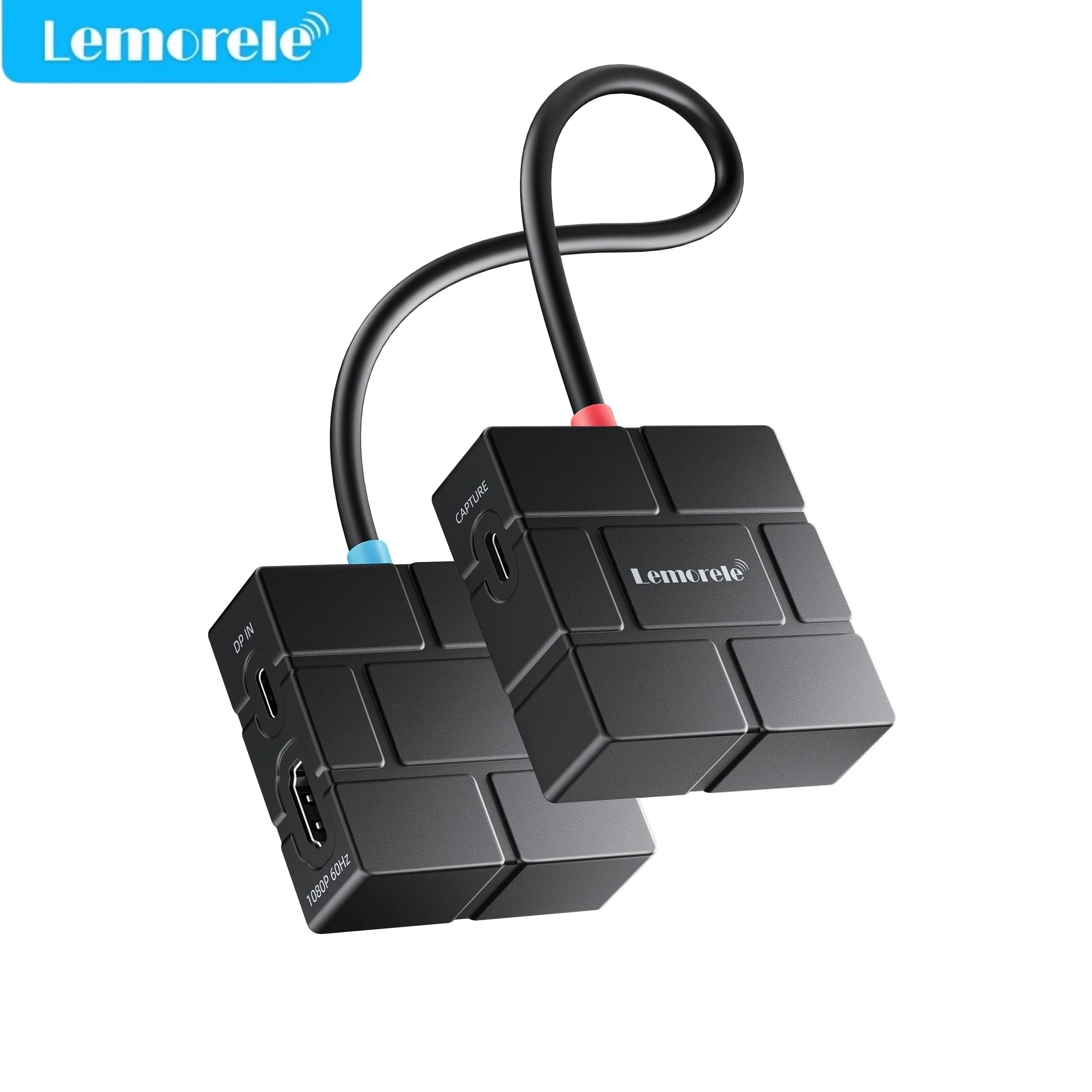Lemorele Scheda di Acquisizione Video USB 6-IN-1 con Doppia Uscita HDMI 1080P e PD 100W per Registrazione Giochi/Streaming Live/Insegnamento