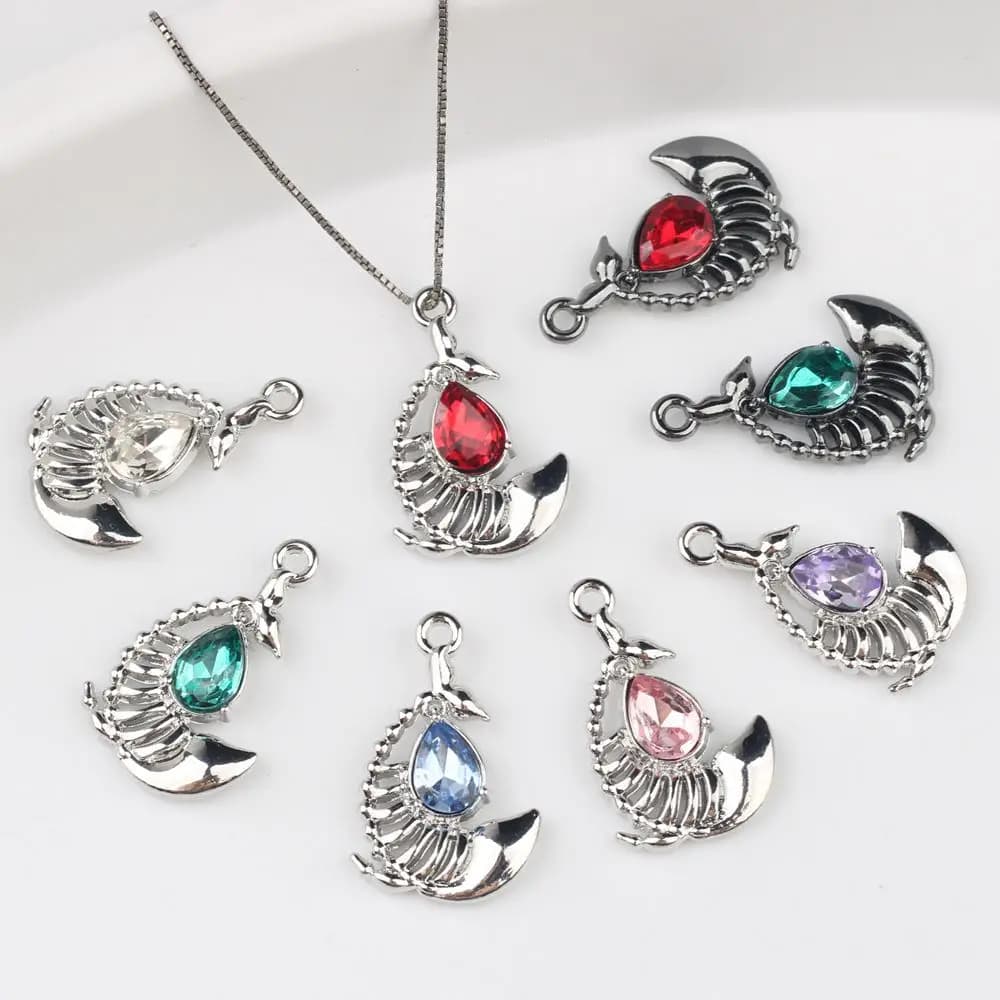 10 pcs/lot 14*22MM In Zinco Alloy Strass Inlaid Balena Pendants And Pendants FAI Necklace FROM TE Bracelet Earrings Accessories