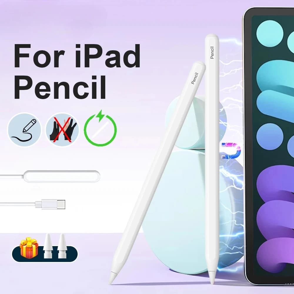 Per Apple Pencil 2 Penna stilo con ricarica magnetica per rifiuto del palmo per IPad Air 7 5 4 Pro 11 10.9 Mini 6 Accessori per IPad Pencil