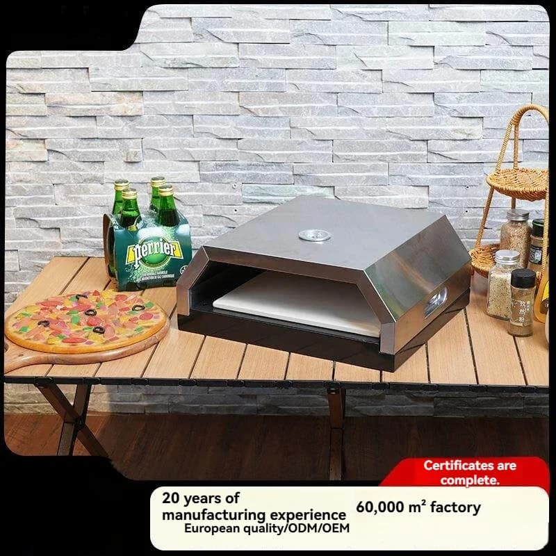 Portable Stainless Steel Pizza Oven with Pizza Stone – Suitable for Pizza and Bread Baking