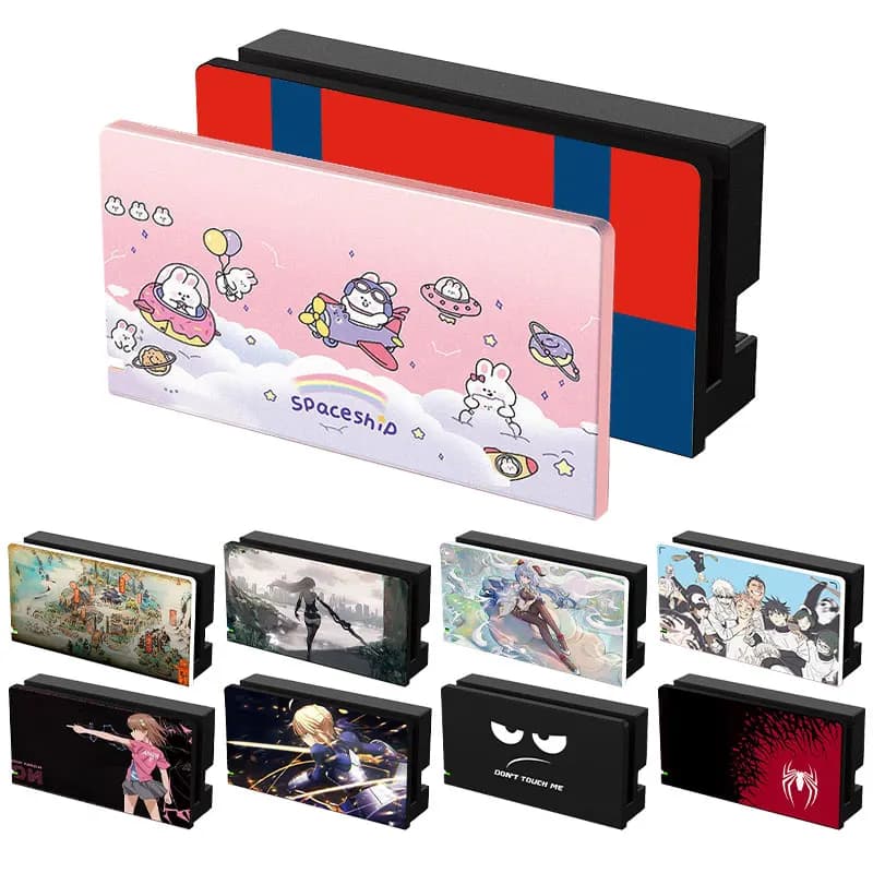 Cover Protettiva Decorativa Anime Cartoon per Docking Station di Ricarica Nintendo Switch - Piastra Frontale di Ricambio