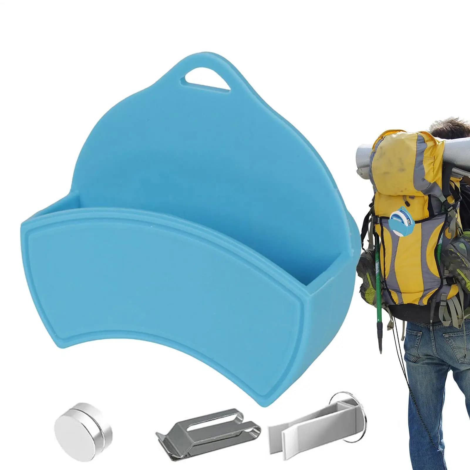 Organizzatore per visiera per camion Clip in vita in silicone Supporto magnetico per visiera per auto per sfiato Zaino da masticare Custodia da donna per uomo