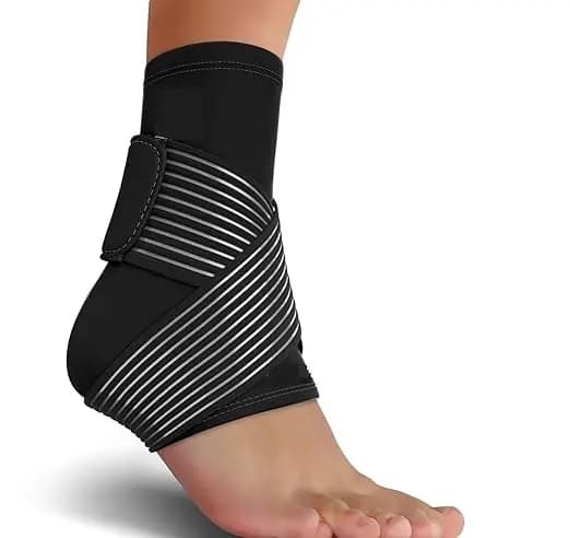 Supporto per Caviglia per Donne e Uomini, Fascia Compressiva per Caviglia Spracciatata, Sollievo per Fascite Plantare, Facilmente Personalizzabile