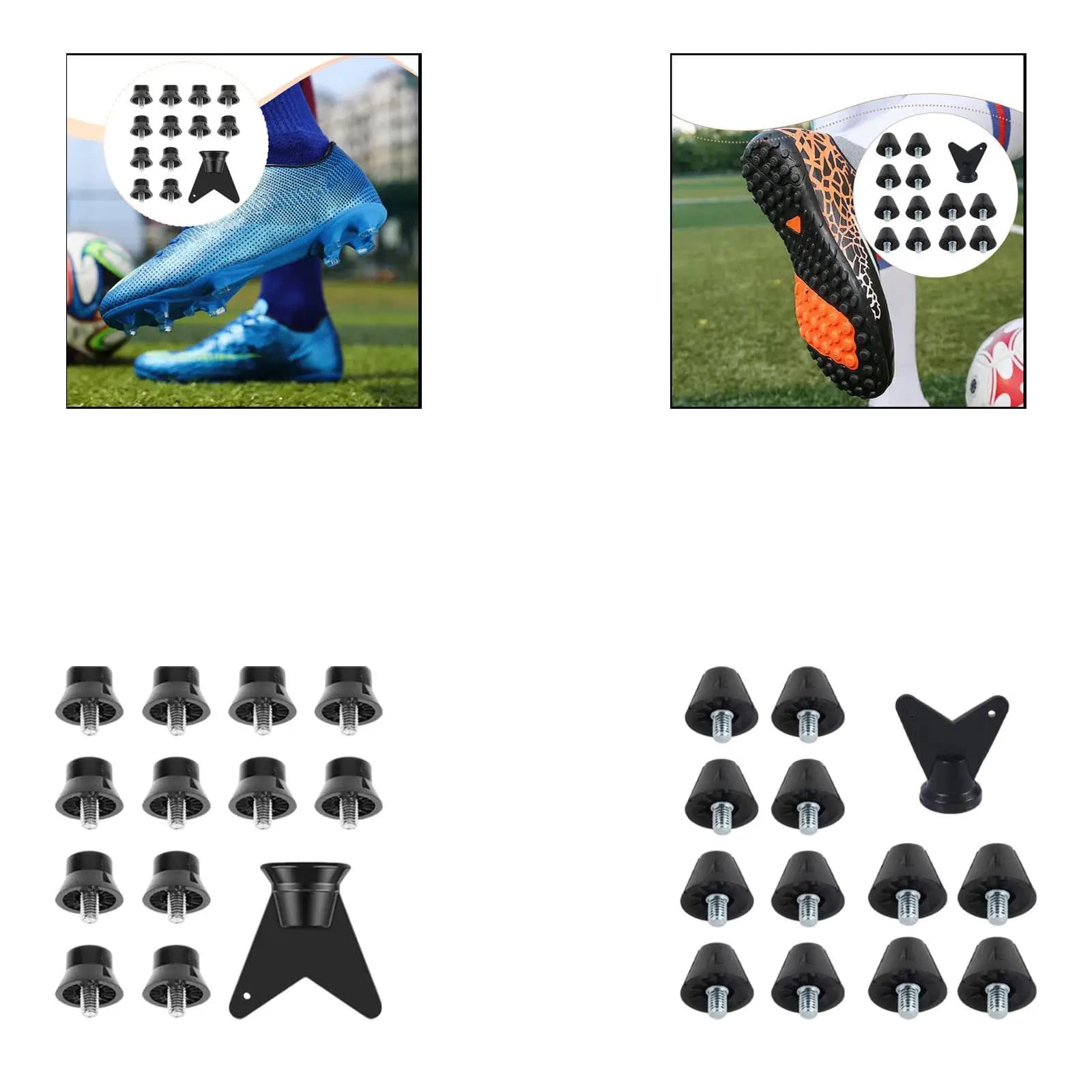 Punte di Ricambio Filettate M5 per Scarpe da Calcio, in Nylon Resistente, per Scarpe da Corsa e Sneakers Sportive