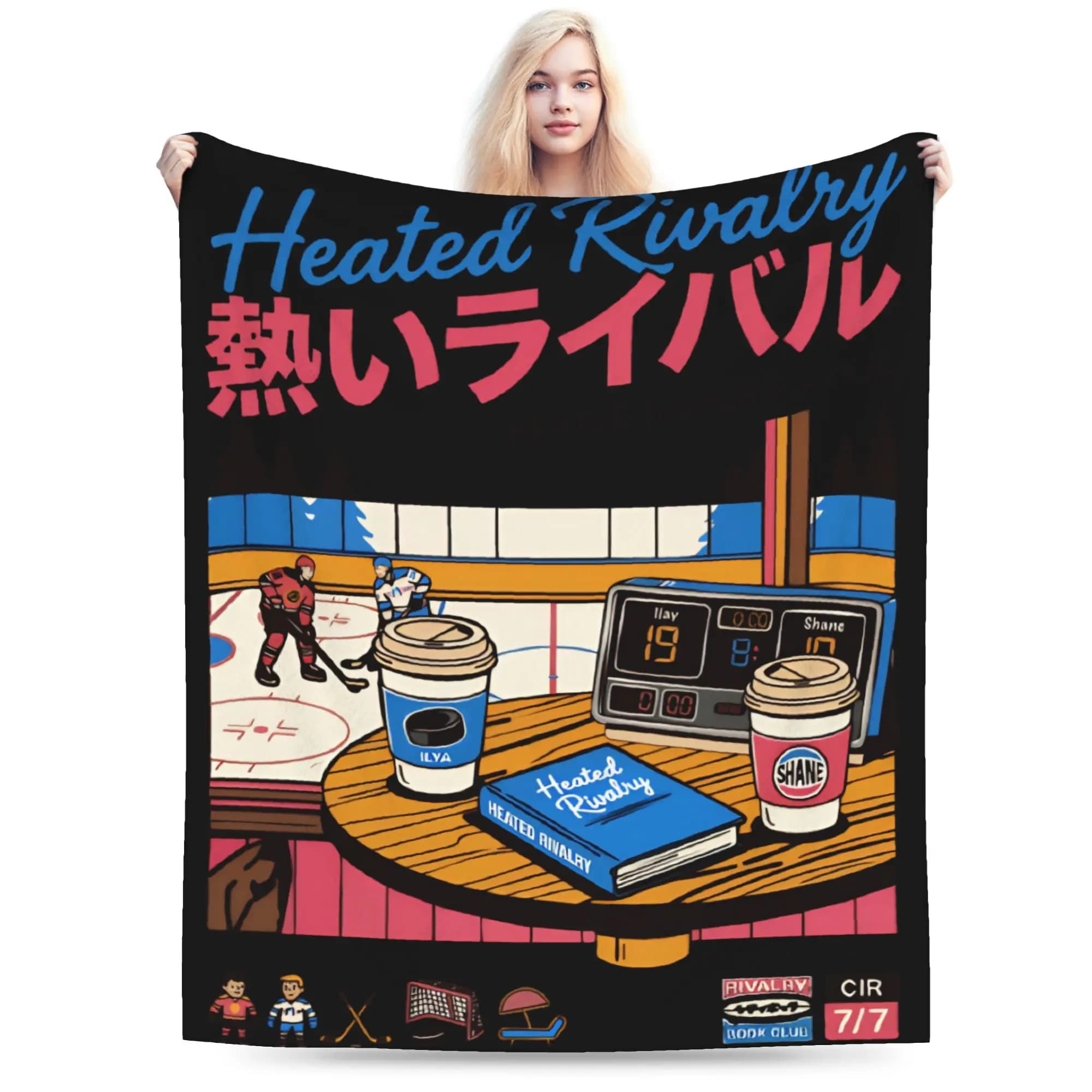 Coperta in flanella stile cartone animato Rivalry riscaldata per ragazze, morbida coperta per letto, copriletto invernale, copridivano