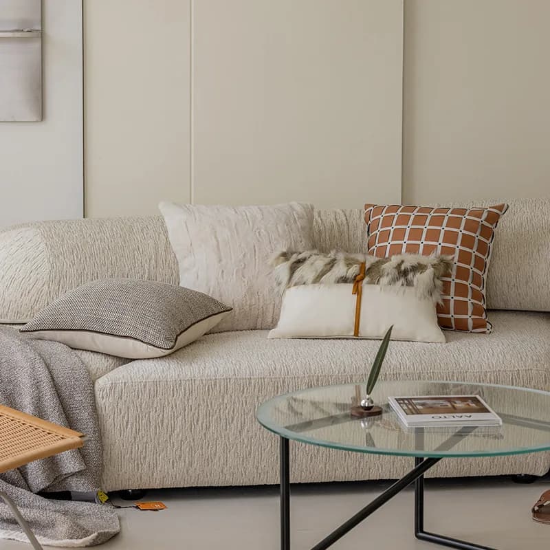 Nuova fodera per cuscino in pelle intrecciata nordica per divano letto di casa federa decorativa per soggiorno