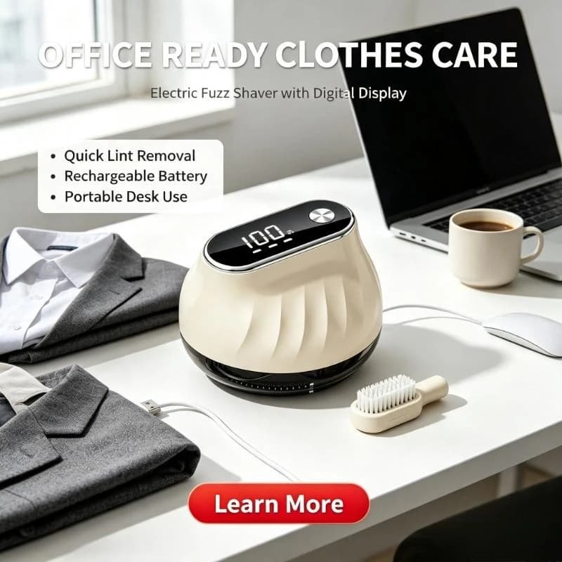 Rechargeable Portable Lint Remover for Clothes Digital Display Electric Fuzz Shaver Sweater Defuzzer Smart Fabric Care