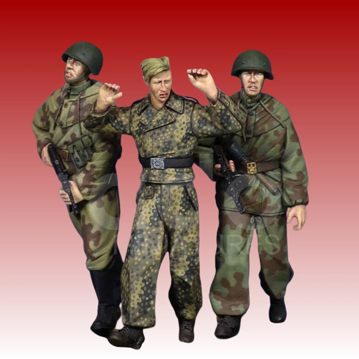 Kit modello non verniciato in resina 1/35, tema militare, Esercito Rosso sovietico e prigionieri tedeschi di guerra GK smontato e non verniciato