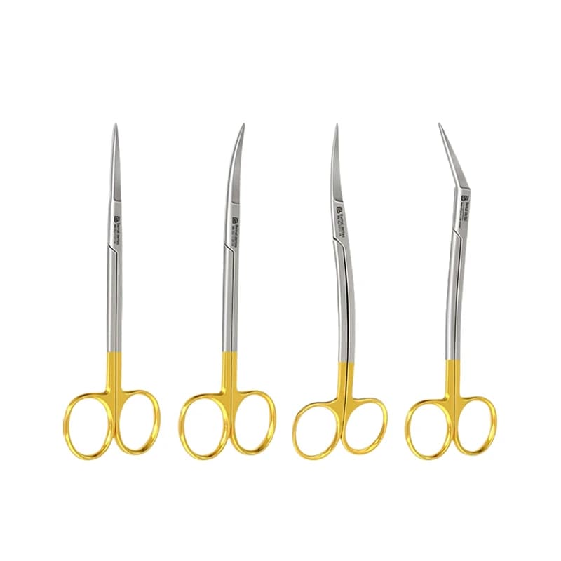 Forbici chirurgiche dentali in acciaio inossidabile Pinze a forbice dritte e curve Strumenti medici Strumento chirurgico per odontoiatria