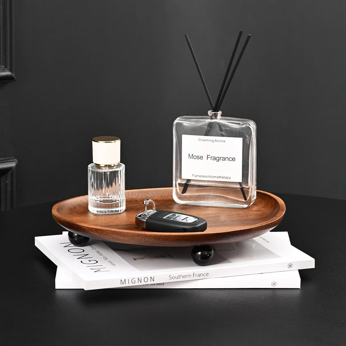 Vassoio portaoggetti decorativo in legno massello a forma speciale Vassoio da dessert Vassoio in legno Snack Vassoio per frutta secca Piatto in legno Vassoio per gioielli cosmetici per aromaterapia