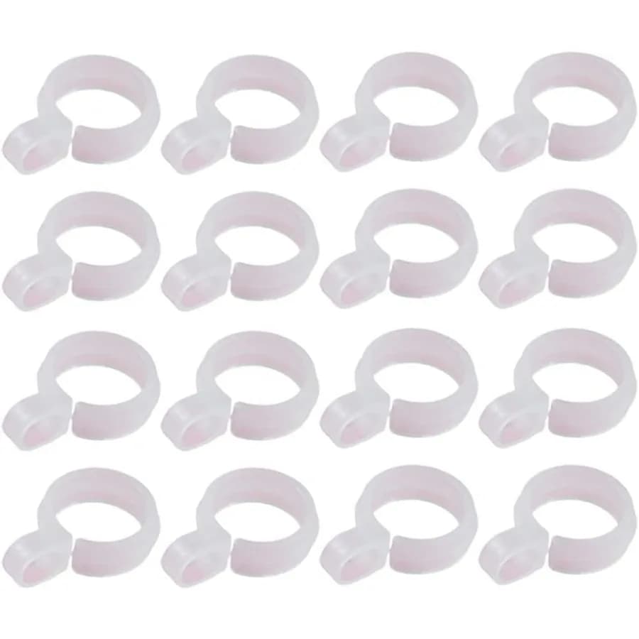 50 Pcs White Plastic Windproof Hanger Hooks Clothes Hanger Buckle Clip Laundry Hanging Hooks Closet Rod Hanging Tool for Drying