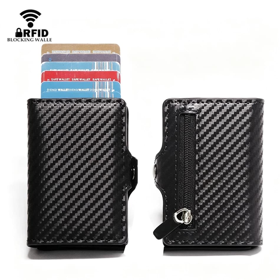 Anti ladro Rfid Porta carte di credito Portafoglio Uomo Donna Portafogli minimalisti intelligenti Porta carte di credito sottile Borsa Borsa Carteras Scelta