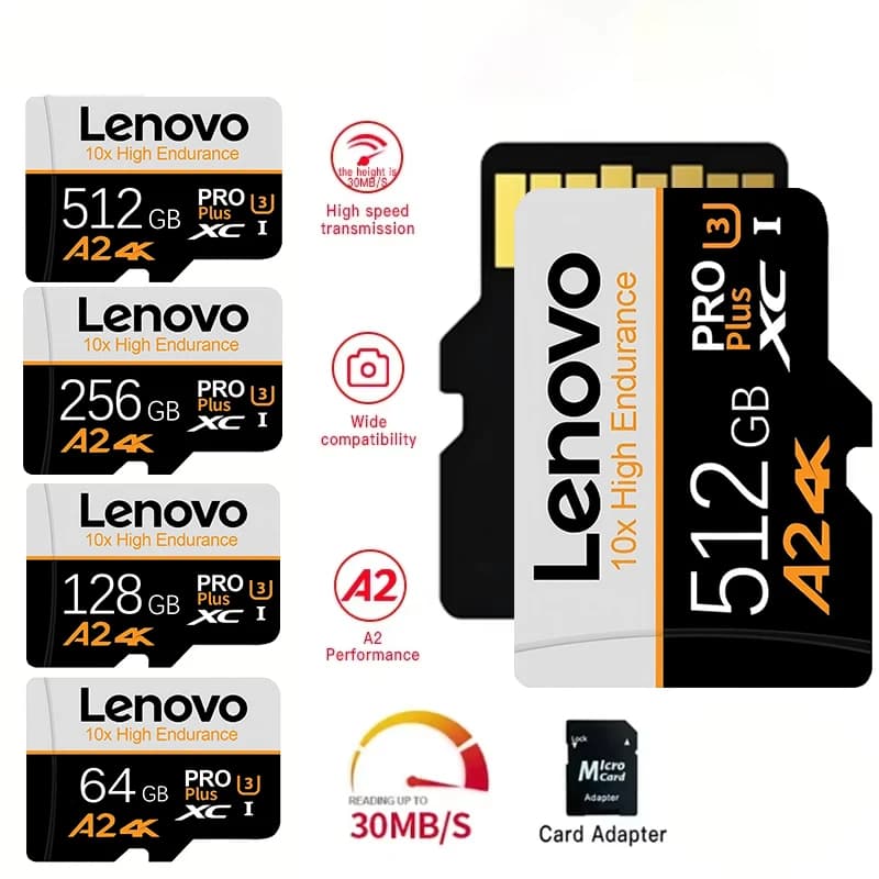 Lenovo Memory Card 16GB 512GB High Speed Full HD Video 16GB MINI SD Card 16GB 256GB 32GB 64GB Newest Micro Card for Phone/Tablet