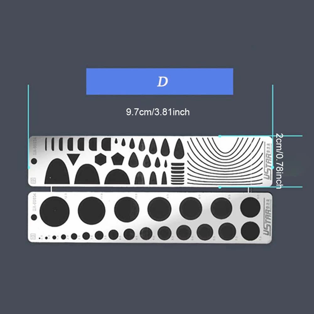 Set di stencil per modelli di incisione di modelli per aerei/altro modello artigianale strumento per foto-incisione strumento per la creazione di modelli artigianali con stencil circolare