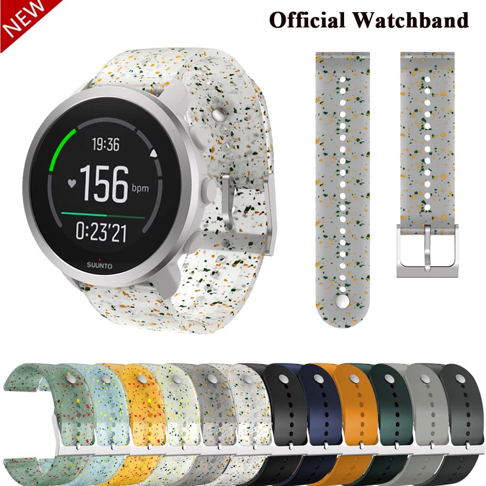 Cinturino sostituibile con cinturino in Silicone ufficiale da 22mm per cinturino Smartwatch sportivo Suunto 9 PEAK per cinturini con bracciale Suunto 5 PEAK