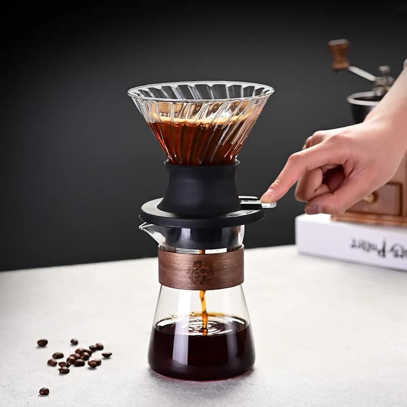 Macchina per caffè e tè Vetro borosilicato resistente al calore, gocciolatore per utensili per caffettiera, caffettiera, per l'home office