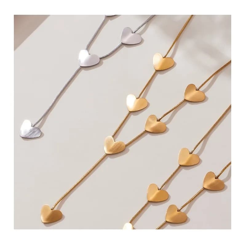 Mystery Temperament Long Characters Love Tassel Stacked Collarbone Chain Plated Real Gold Fashion Commuting Essential Necklace