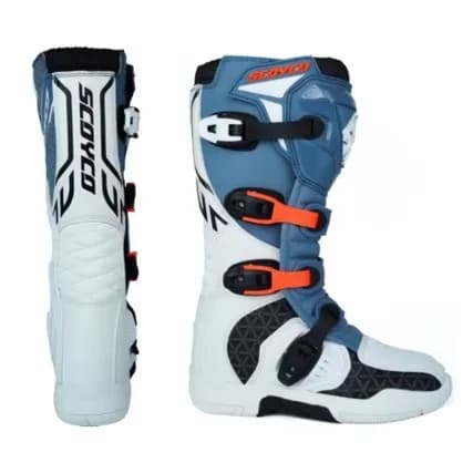 SCOYCO Motorcycle Riding Protective Boots Anti-drop Anti-Slip Motocross Boots All-Terrain Grip Motobike Waterproof Shoes