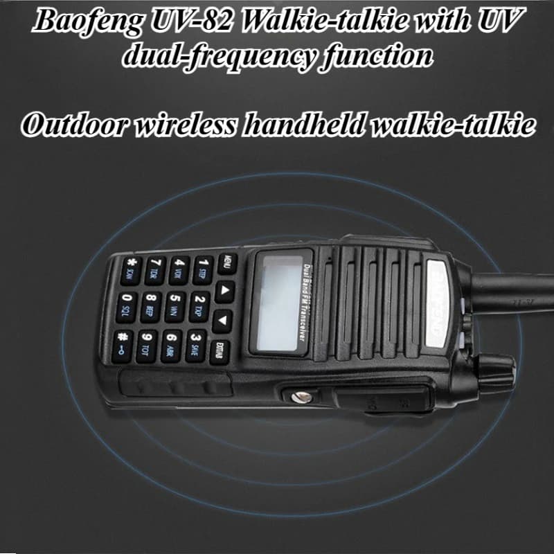 Baofeng UV-82 Radio Portatile Dual Band UV VHF UHF, Ricetrasmittente a Due Vie per Campeggio, Escursionismo, Emergenze, Radio Mobile a Lungo Raggio