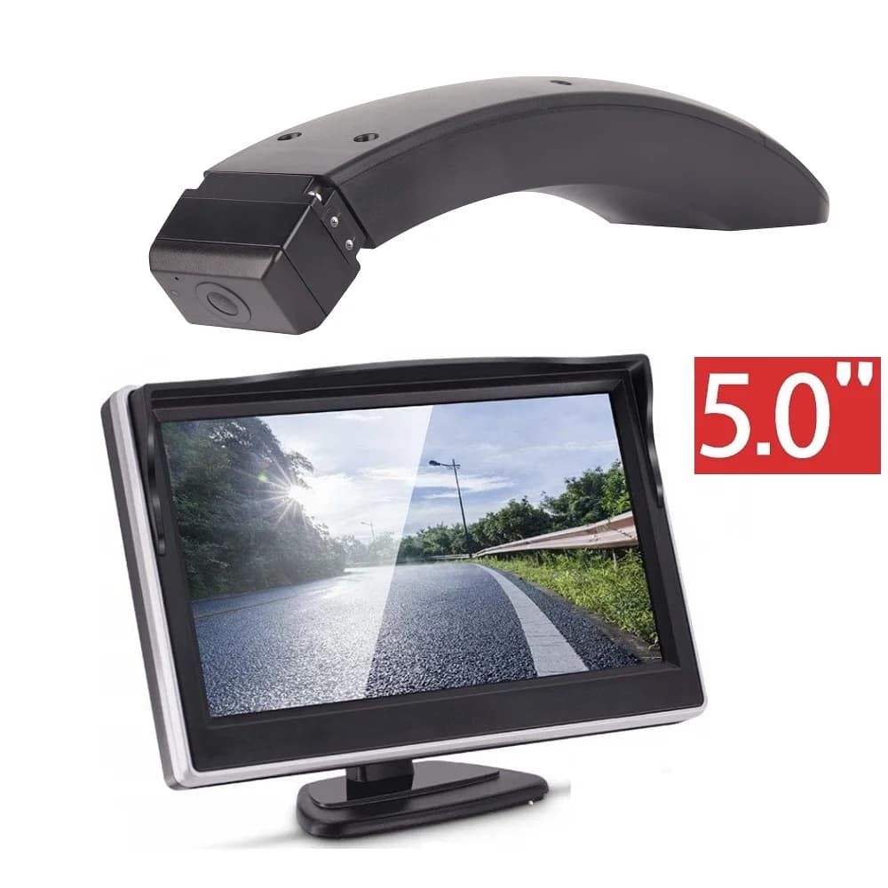 Misayaee HD 3a fotocamera con luce freno + monitor da 5 pollici per FORD Transit Connect Transporter 2014–2017 (due porte) Telecamera posteriore