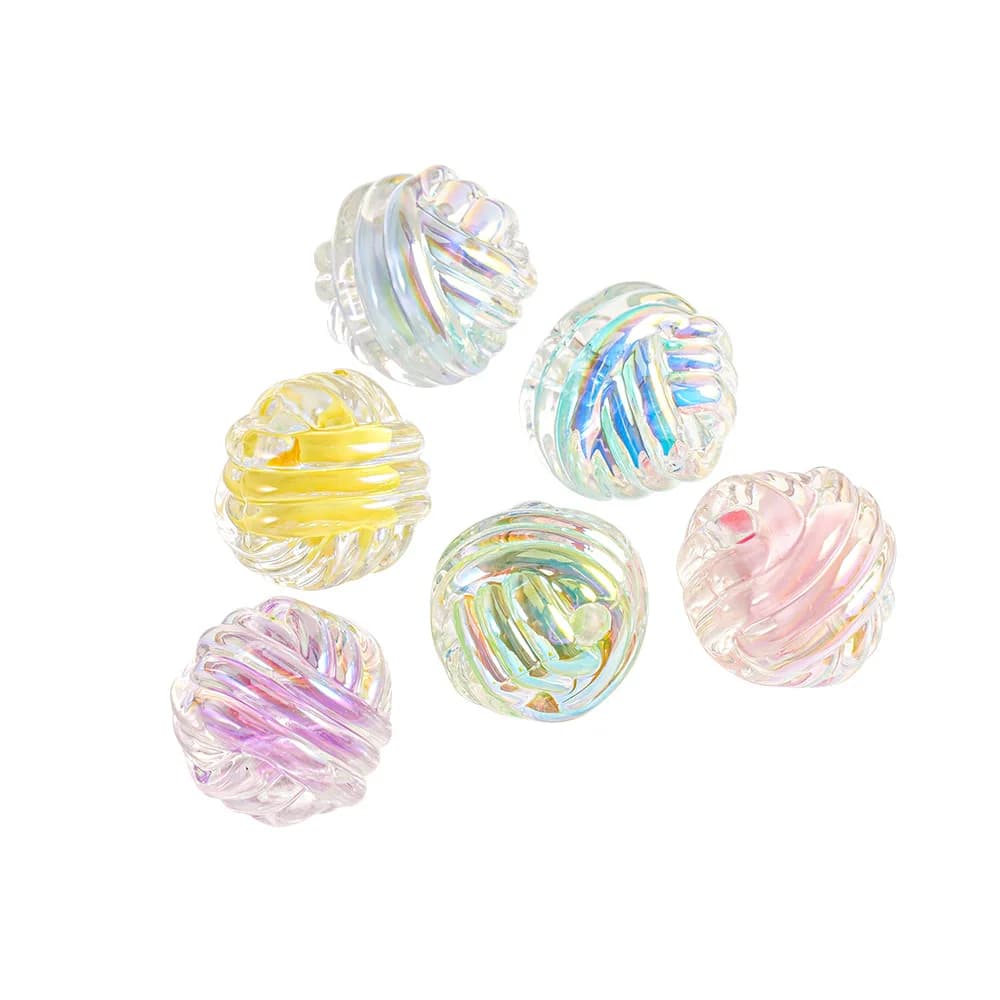 Risultati dei gioielli fai da te AB trasparente colorato nucleo striscia perline rotonde adatte per ragazze collana orecchino ornamento accessori 16mm 60 pezzi