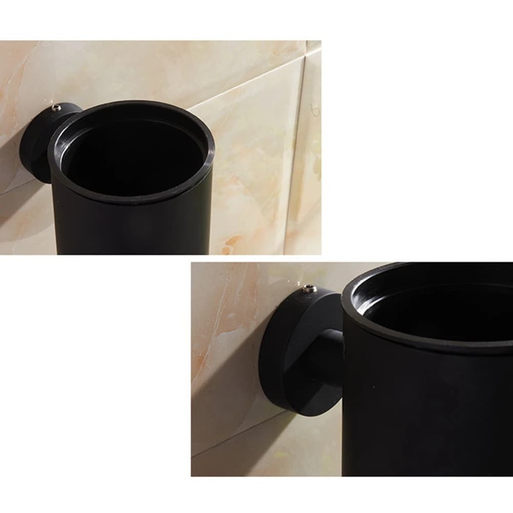A76I-Accessori per il Bagno Stile Americano, Portascopino da Parete in Bronzo Nero