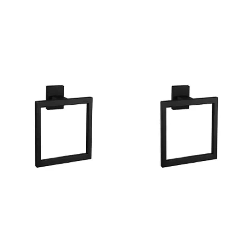 【LAST CHANCE】2X Portasciugamani quadrato in acciaio inossidabile Portasciugamani Gancio Accessori per riporre l'hardware del bagno 16X13mm Bl